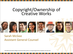 Copyright/Ownership of Creative Works