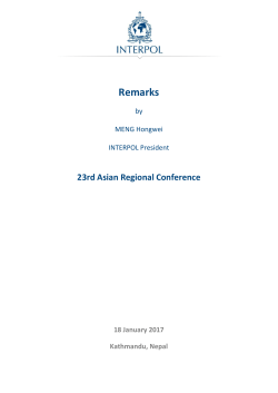 23rd Asian Regional Conference Opening remarks