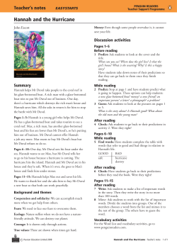 Hannah and the Hurricane