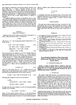 Some Relations Satisfied by Prime Polynomial Matrices and Their