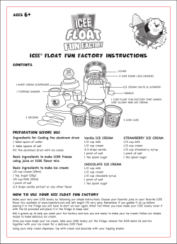 ICEE FLOAT FUN FACTORY INSTRUCTIONS