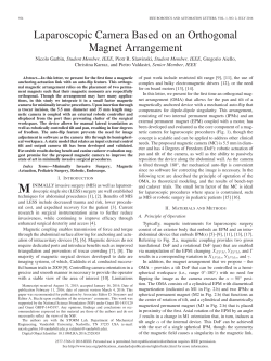 Laparoscopic Camera Based on an Orthogonal Magnet Arrangement
