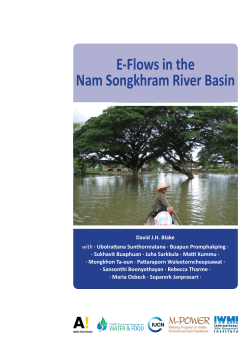 E-‐Flows in the Nam Songkhram River Basin