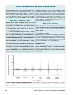 Primer on Geographic Variation in Health Care