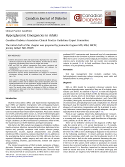 - Canadian Journal of Diabetes