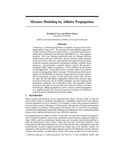 Mixture Modeling by Affinity Propagation