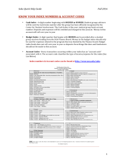 SABO Quick Help Guide - Northeastern University