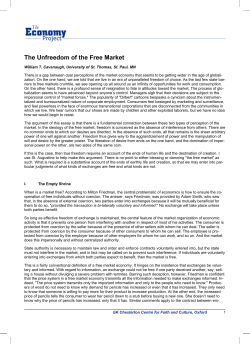 The Unfreedom of the Free Market