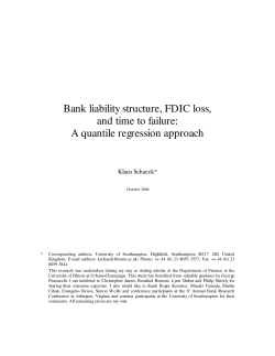 Bank liability structure, FDIC loss, and time to failure: A quantile