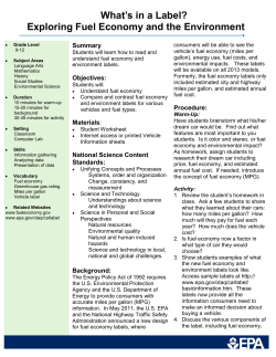 Fuel Economy and Environment Labels