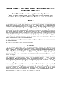 Optimal landmarks selection for minimal target registration error in