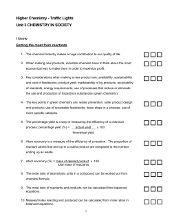 Learning Outcomes for Unit 3
