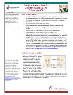 Surgical Alternatives for Bladder Management Following SCI (MSKTC)