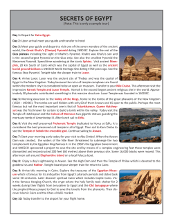 a detailed itinerary