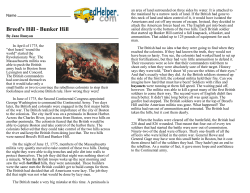 Breed`s Hill - Bunker Hill