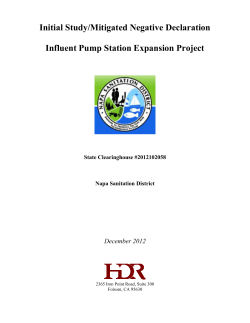 Initial Study/Mitigated Negative Declaration Influent Pump Station