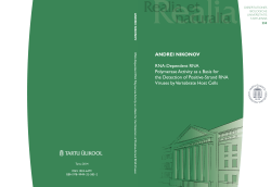 ANDREI NIKONOV RNA-Dependent RNA Polymerase Activity as a