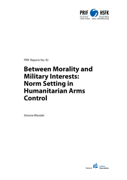 Between Morality and Military Interests: Norm Setting in