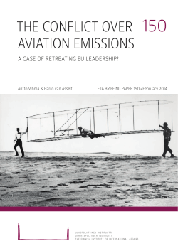 The Conflict over Aviation Emissions: A Case of Retreating EU