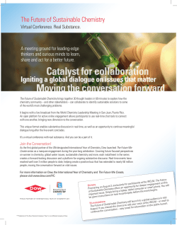 The Future We Create handout - International Year of Chemistry 2011