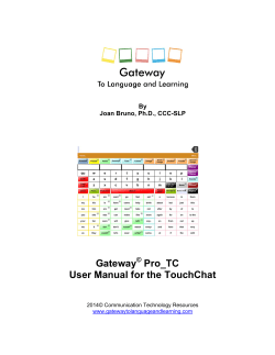 Gateway Pro Manual