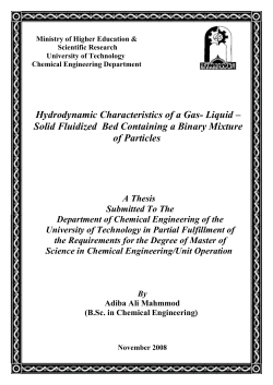 Hydrodynamic Characteristics of a Gas- Liquid &ndash; Solid