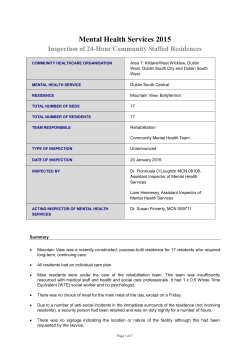IMHS 24-Hour Residences Inspection Form