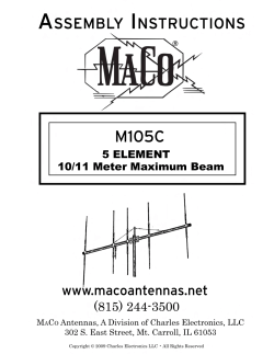 10/11 Meter Maximum Beam 5 ELEMENT