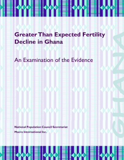 Greater Than Expected Fertility Decline in Ghana