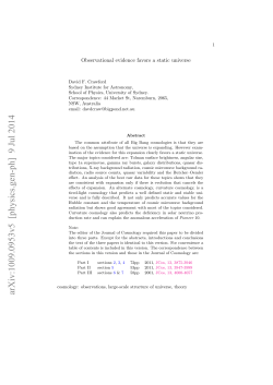 Observational evidence favors a static universe