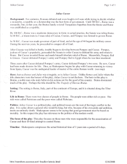 Julius Caesar ritlecharacters.weretheheroesofthe play