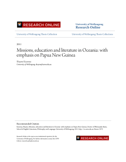 Missions, education and literature in Oceania