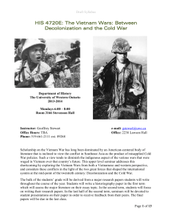 HIS 4720E: The Vietnam Wars - Western History Department