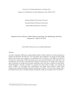 From Text to Political Positions on Foreign Aid: Analysis of Aid