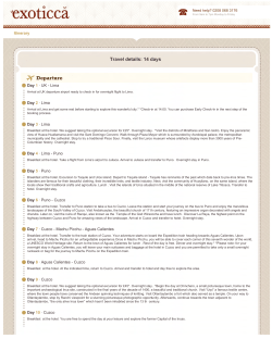Itinerary