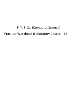 F.Y.B.Sc(CS) Work Book Lab-II - Tuljaram Chaturchand College of