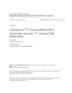 Calculation of 13 C Chemical Shifts in RNA Nucleosides: Structure