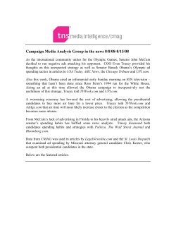 Campaign Media Analysis Group in the news 8/8/08