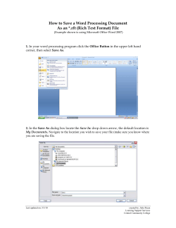 How to Save a Word Processing Document As an *.rft