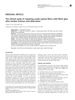 The clinical study of repairing cauda equina fibres with
