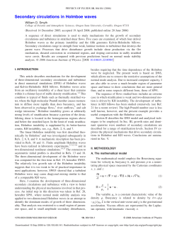 Secondary circulations in Holmboe waves