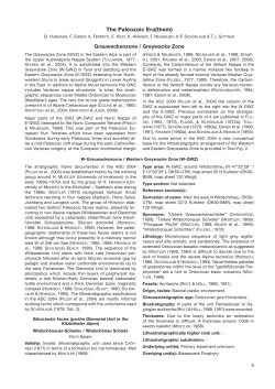 The Paleozoic Era(them) - Online Katalog der Geologischen
