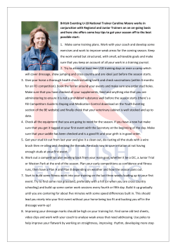 British Eventing U-18 National Trainer Caroline Moore works in
