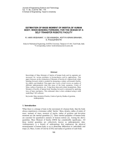 estimation of mass moment of inertia of human body