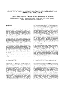sensitivity studies for methane and carbon monoxide - IUP