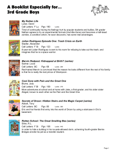 A Booklist Especially for... 3rd Grade Boys