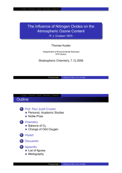 The Influence of Nitrogen Oxides on the Atmospheric Ozone Content