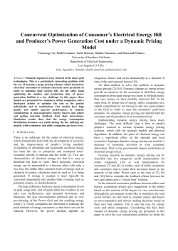 Concurrent Optimization of Consumer`s Electrical Energy Bill and