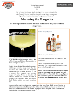 Mastering the Margarita - Curacao Pierre Ferrand
