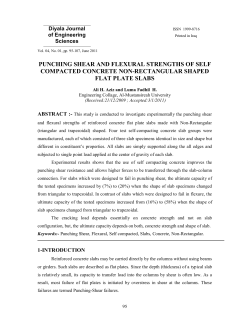 punching shear and flexural strengths of self compacted